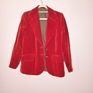 Vintage Selfridges London velvet blazer